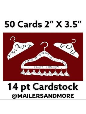 50 Posh Hanger Thank You Cards (I LOVE TO HANG WITH MY POSH FRIENDS) PRICE IFIRM